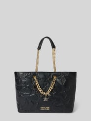 Shopper mit Label-Applikationen von Versace Jeans Couture Schwarz - 39