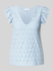 Top bluzkowy z haftem angielskim model ‘AMALINA’ od Vila - 27