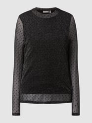 Longsleeve mit Effektgarn Modell 'Bethy' von Fransa Schwarz - 1