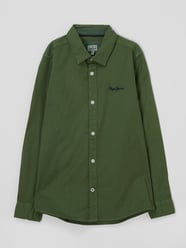 Regular Fit Hemd mit Stretch-Anteil Modell 'Keaton' von Pepe Jeans Grün - 31