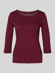 T-Shirt mit Ziersteinbesatz und 3/4-Arm von Christian Berg Woman - 15