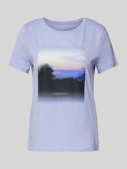 Regular Fit T-Shirt aus reiner Baumwolle mit Foto-Print von Tom Tailor Denim Lila - 45