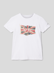 T-Shirt mit Label-Print von Pepe Jeans Weiß - 8