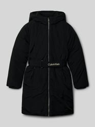 Regular Fit Kurzmantel mit Logo-Stitching Modell 'Belted' von Calvin Klein Jeans - 43