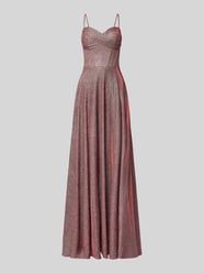 Abendkleid mit Herz-Ausschnitt von Luxuar Bordeaux - 10