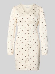 Slim Fit Minikleid mit durchgängiger Knopfleiste Modell 'Mabel' von Neo Noir Beige - 35