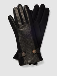 Handschuhe mit Label-Applikation von JOOP! Grau / Schwarz - 38