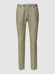 Pantalon met persplooien van CG - Club of Gents Groen - 13