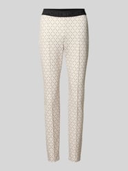 Slim Fit Hose mit Logo-Muster von Marc Cain Beige - 1