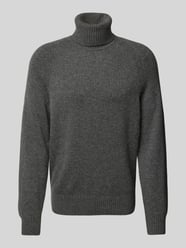 Sweter z dzianiny z golfem model ‘ELOGICO’ od BOSS - 27