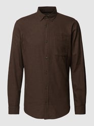 Regular Fit Freizeithemd mit Button-Down-Kragen Modell 'CLASSIC' von Jack & Jones Braun - 41