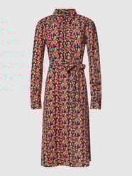 Blousejurk met all-over motief van Pieces Rood - 7