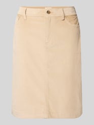 Uitlopende minirok in ribcordlook van s.Oliver RED LABEL Beige - 31