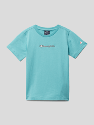 T-Shirt mit Label-Schriftzug von CHAMPION Grün - 23