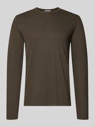 bluzka z długim rękawem o kroju regular fit z czystej bawełny model 'Basic' od Lindbergh - 35