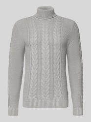 Sweter z dzianiny z golfem model ‘BASIM’ od Blend - 30