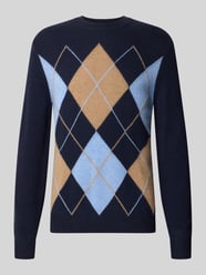 pullover in Slim fit van puur kasjmier in tricotlook van Christian Berg Men - 23