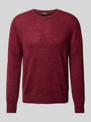 Gebreide pullover met ribboorden, model 'Faros' van DIGEL Rood - 5