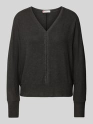 Pullover mit V-Ausschnitt von Street One Grau - 37