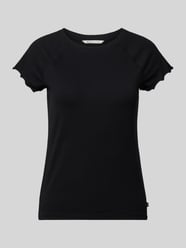 T-Shirt mit Wellensaum von Tom Tailor Denim Schwarz - 11