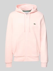 Regular fit sweatjack van katoenmix van Lacoste Fuchsia - 9