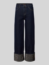 Straight fit jeans met omslag en siersteentjes van miss goodlife - 43