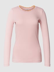 Shirt met lange mouwen en structuurmotief van Esprit Roze - 21