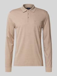 Regular fit poloshirt in design met lange mouwen van Christian Berg Men - 37