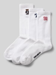 Socken mit Motiv-Stitching im 3er-Pack von REVIEW - 22