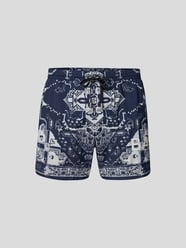 Badehose mit Allover-Muster von Balmain Blau / Türkis - 29
