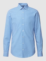 Slim Fit Business-Hemd mit Vichy-Karo von Jake*s Blau - 32