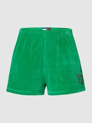 Sweatshorts in fluweellook van Tommy Jeans Groen - 19