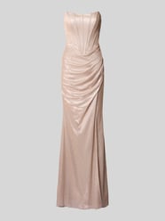Abendkleid mit Raffungen und rückseitiger Schnürung von Unique Pink - 9