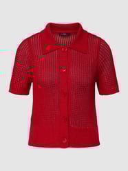 Kurzärmlige Strickjacke in Häkel-Optik Modell 'ATAKOY' von Mango Rot - 10