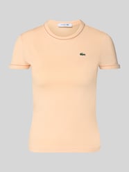 t-shirt o kroju slim fit z mieszanki bawełny od Lacoste - 6