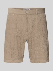 Szorty o kroju straight fit ze strukturalnym wzorem od Jake*s Studio Men - 36