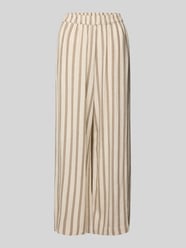Hose aus Viskose-Leinen-Mix mit Eingrifftaschen von Apricot Beige - 4