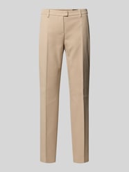 Straight Fit stoffen broek met vouwplooi van windsor. Beige - 48