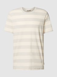 T-shirt met streepmotief, model 'AADONI' van Armedangels Grijs / zwart - 14