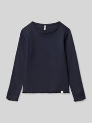 Bluzka z długim rękawem o kroju slim fit z mieszanki bawełny model ‘TRINNY LIFE’ od Only - 16