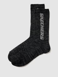 Sokken met labelopschrift in een set van 4 paar van SKECHERS Grijs / zwart - 9
