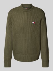 Strickpullover mit Logo-Stitching von Tommy Jeans Grün - 38