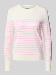 Pullover mit gerippten Abschlüssen von s.Oliver RED LABEL Pink - 40