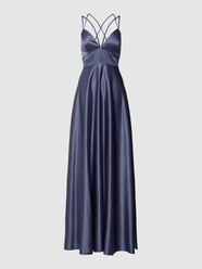 Abendkleid mit gelegten Falten von Jake*s Cocktail Blau - 30