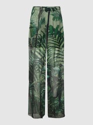 Wide Leg Fit Stoffhose mit Allover-Print Modell 'ROXAN' von Guess Grün - 43