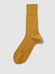 Socken mit Label-Print Modell 'Tiago' von Falke Gelb - 36