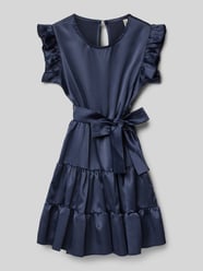 Kleid mit Bindegürtel von Blue Effect Blau - 12