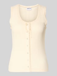 Trägertop mit Rundhalsausschnitt und Knopfleiste von Jake*s Casual Beige - 6