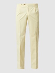 Regular fit chino met stretch, model 'Luis' van Eurex By Brax Geel - 34