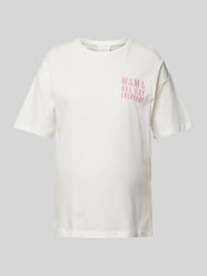Umstands-T-Shirt mit Statement-Stitching Modell 'Ferida' von Mamalicious Weiß - 47